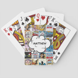 Kids farbenfrohe Coole Zeichen Faces Collage Name Spielkarten