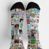 Kids farbenfrohe Coole Zeichen Gesichter Muster Na Socken (Oben)