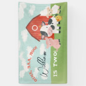 Kids Farm Animal Barnyard 2nd Birthday Banner (Vertikal)
