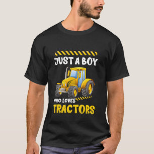 Kids Farm Lifestyle Nur Ein Junge Der Traktoren Li T-Shirt