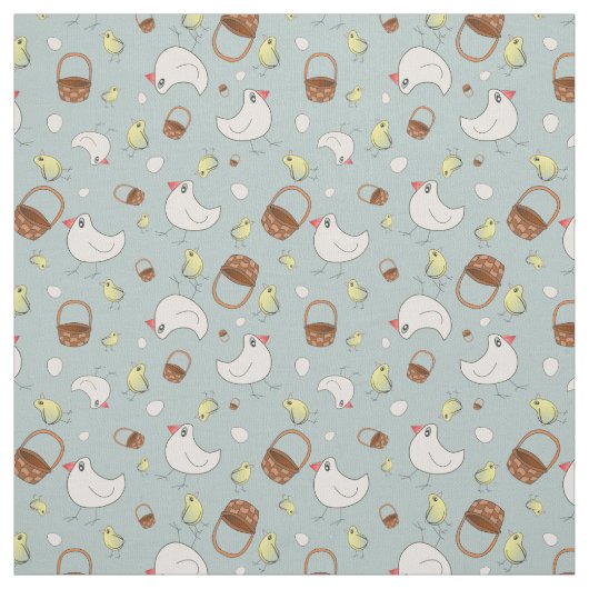 Kids Farmhouse Hühner und Eier Baumwollgewebe Stoff (Muster)