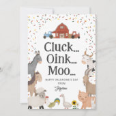 Kids Farmyard Kids Valentinstag Feiertagskarte (Vorderseite)