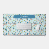 Kids Fee Burg blauer magischer Name Schreibtischunterlage (Tastatur & Maus)