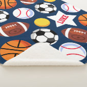 Kids fett farbiger Grafischer Sportwirbel Sherpadecke (3/4)