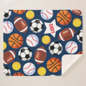 Kids fett farbiger Grafischer Sportwirbel Sherpadecke (Vorderseite (Horizontal))