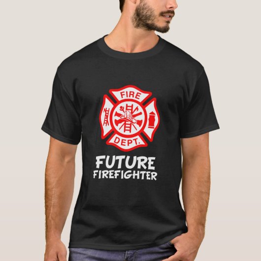Kids Fire Department Fireman Symbol Funny Future F T-Shirt (Vorderseite)