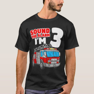 Kids Fire Truck 3 Jahre alter Feuerwehrmann 3. T-Shirt
