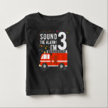 Kids Fire Truck 3rd Birthday Boy 3 Year Old shirt<br><div class="desc">*This is a custom item. We do not start production on this item until you make your purchase. Once you place your order for this item,  it can not be cancelled.
*100% Cotton -Medium Weight Tee
*Short Sleeve with Direct To Garment Design</div>