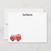 Kids Fire Truck Dankeskarte (Vorderseite)