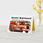 Kid's Fire Truck Geburtstag Karte (Gelbe Blume)