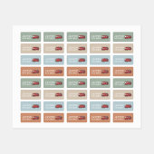 Kids Fire Truck Name Kleidung Etiketten (Blatt)