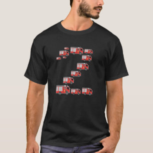 Kids Firefighter 2. Geburtstag Feuerwehrwagen Jung T-Shirt
