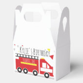 Kids Firetruck Fun Confetti Geburtsname Geschenkschachtel (Geöffnet)