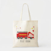 Kids Firetruck Fun Library Book Tote Bag Tragetasche (Vorne)