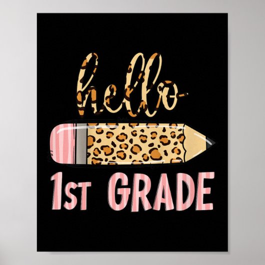 Kids First Day Of School Girls Ck To School Hello  Poster (Vorne)