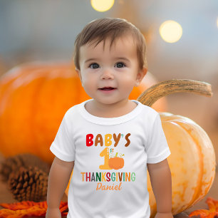 Kids First Erntedank Pumpkin Name Funny Baby T-shirt