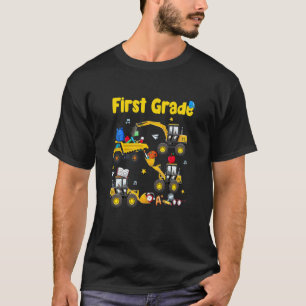 Kids First Grade Truck Construction Boys Team 1. T-Shirt