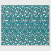 Kids-Fische Geschenkpapier (Flach)