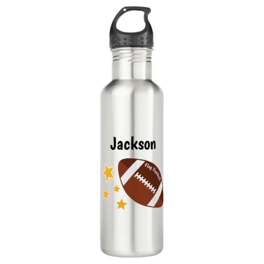 Kids Flag Football Stars Personalisiert Edelstahlflasche (Vorderseite)