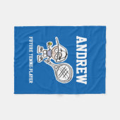 Kids Fleece Decke für zukünftigen Tennisspieler (Vorderseite (Horizontal))