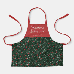 Kids Floral Pattern Weihnachtsgebäck Crew   Name Schürze