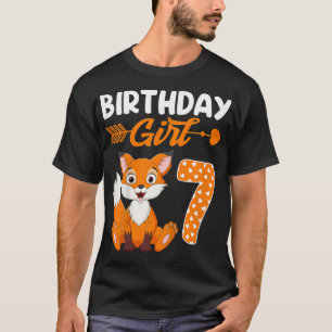 Kids Fo Animal Lovers 7th Birthday Girl Fo Bday 7 T-Shirt