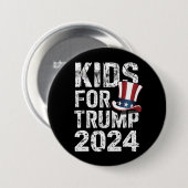 Kids for Trump USA Election 2024 Button (Vorne & Hinten)