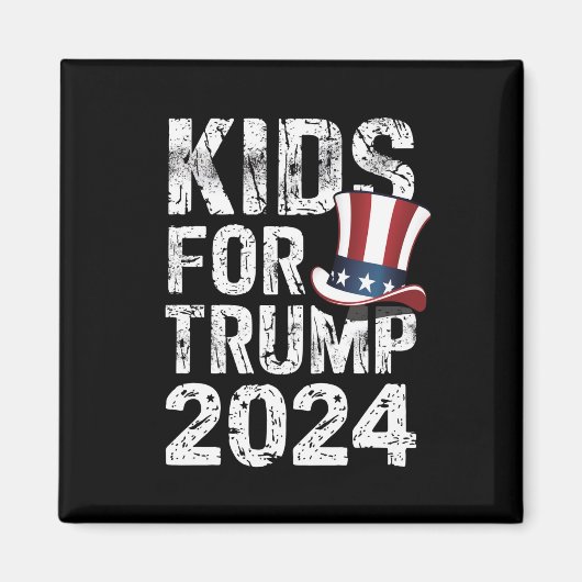 Kids for Trump USA Election 2024 Magnet (Vorne)