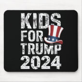 Kids for Trump USA Election 2024 Mousepad (Vorne)