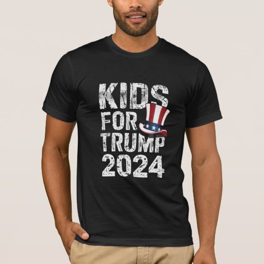 Kids for Trump USA Election 2024 T-Shirt (Vorderseite)