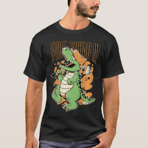 Kids Fore Squad T-Rex Dinosaur Golfspieler Grafik T-Shirt