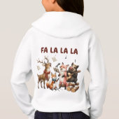 Kids Forest Animal Christmas Carol Hoodie (Rückseite)