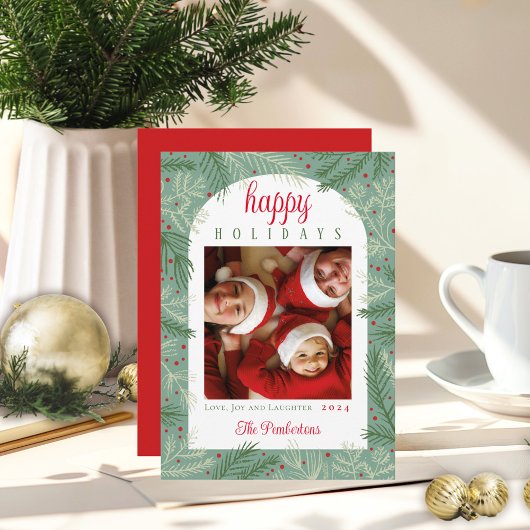 Kids Foto Happy Holiday Card Feiertagskarte