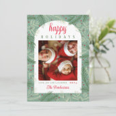 Kids Foto Happy Holiday Card Feiertagskarte (Stehend Vorderseite)