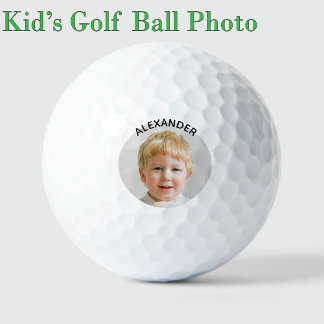 Kids Foto Monogram Template Geburtstag Golfball