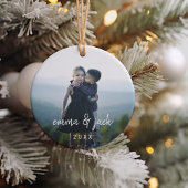 Kids Foto & Name Overlay Keramik Ornament