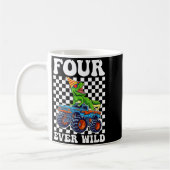 Kids Four Ever Wild Dinosaur Monster Truck 4th Bir Kaffeetasse (Links)