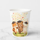 Kids Fox Bear Bunny Preschool Kindergarten Party Pappbecher (Rückseite)