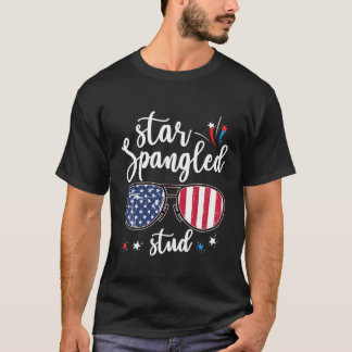 Kids Funny 4. Juli S Star gesprenkelt Stud t Todd T-Shirt
