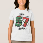 Kids Funny 67 Christmas Lights Holiday Tri-Blend Shirt (Vorderseite)