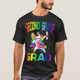 Kids Funny Abschluss Second Grade Grad Unicorn T-Shirt