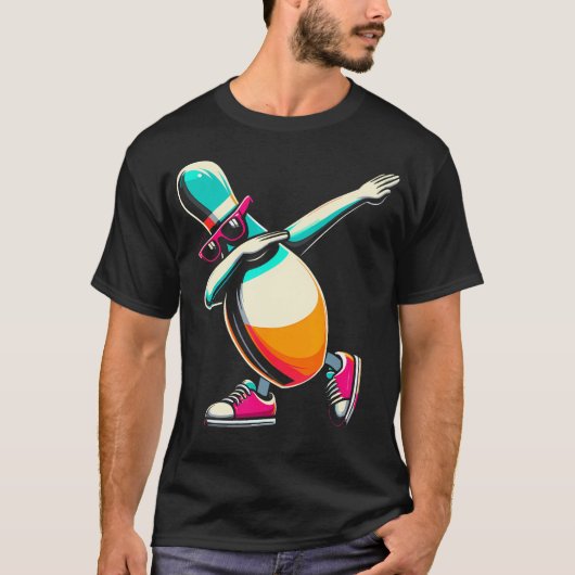 Kids Funny Bowling Tee Bowling Pin Dabbing Dab Bow (Vorderseite)