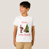 Kids Funny Christmas einen Namen hinzufügen T-Shirt (Vorne ganz)