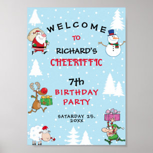 Kids Funny Christmas Thema Geburtstagsparty Poster