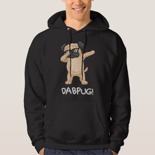 Kids Funny Dabbing Mops Geschenkgutbrille Dabpug Hoodie (Vorderseite)