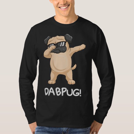 Kids Funny Dabbing Mops Geschenkgutbrille Dabpug T-Shirt (Vorderseite)