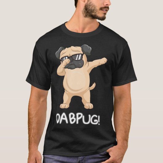 Kids Funny Dabbing Mops Geschenkgutbrille Dabpug T-Shirt (Vorderseite)