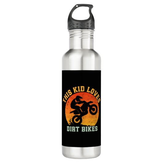 Kids Funny Dirt Bike Edelstahlflasche (Vorderseite)