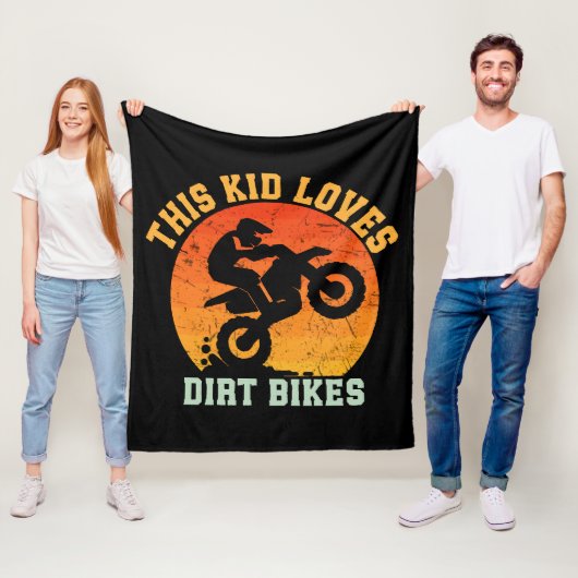 Kids Funny Dirt Bike Fleecedecke (Beispiel)