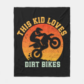 Kids Funny Dirt Bike Fleecedecke (Vorderseite)